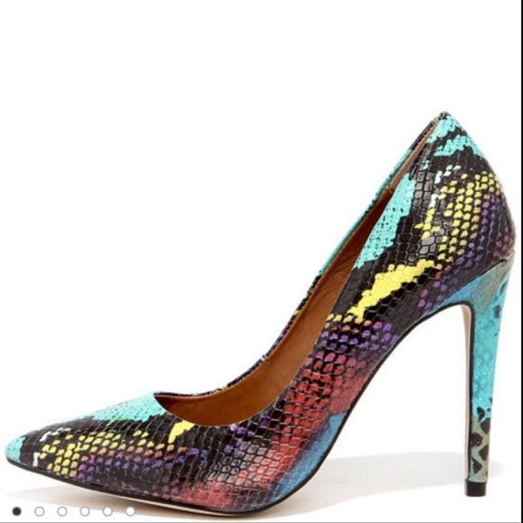 Steve Madden Proto Multi Snake Pointed Pumps - Picture 1 of 3